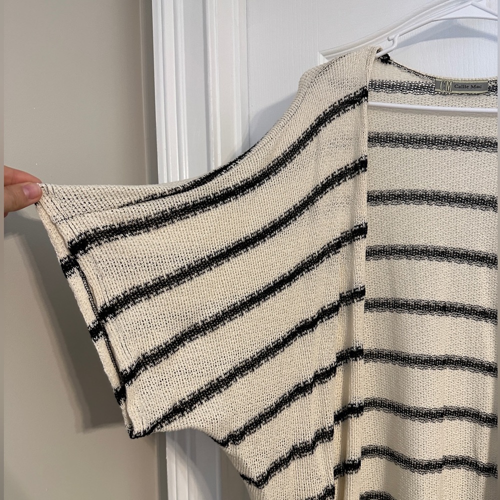 Callie Mac open front oversized stripe cardigan - Picture 2 of 3